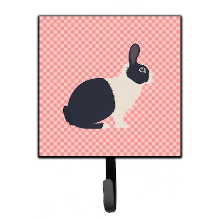 Carolines Treasures Dutch Rabbit Pink Check Leash or Key Holder BB7958SH4